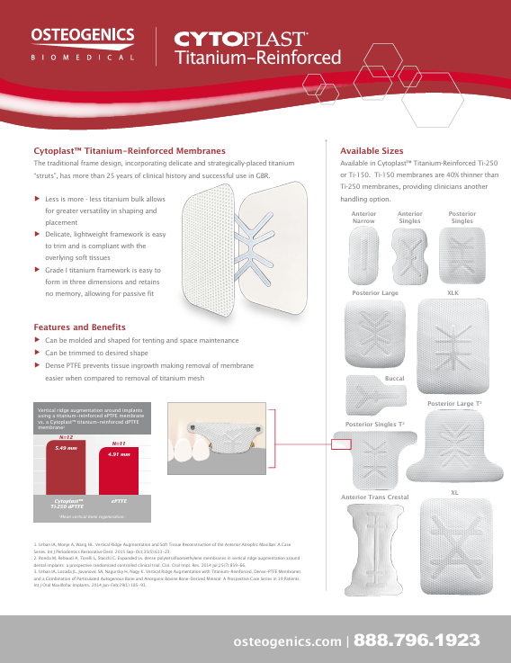 PTFE TITANIUM REINFORCED MEMBRANE