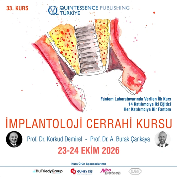 Prof. Dr. Korkud Demirel ve Prof. Dr. Burak Çankaya ile İmplantoloji Cerrahi Kursu
